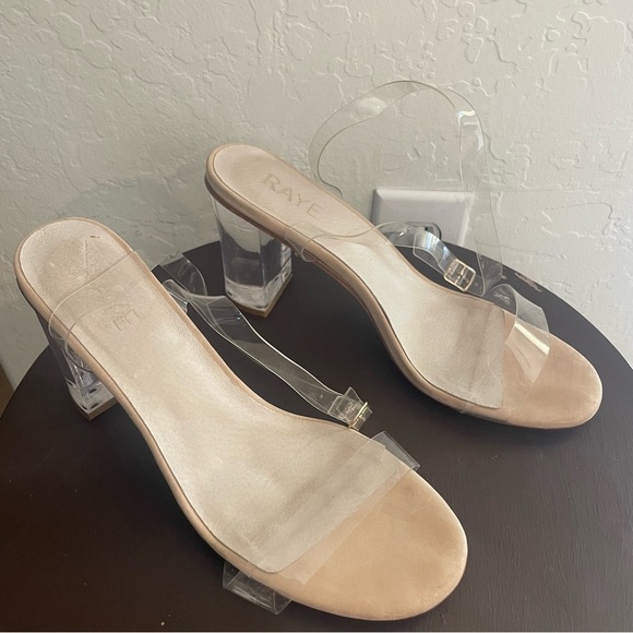 RAYE Alta Clear Lucite Heels Size 8 - Picture 3 of 9